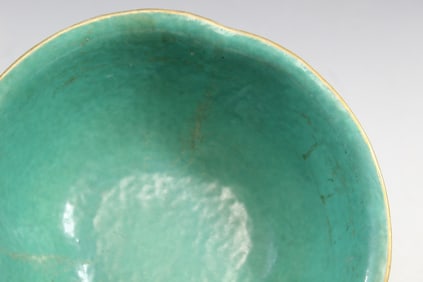 Chinese Turquoise Glazed Famille Rose Porcelain Bowl