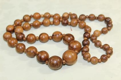 Asian Wood Beads Necklace