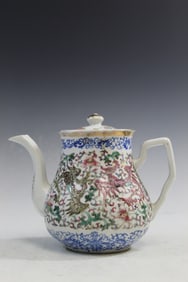 Chinese Famille Rose Porcelain Teapot