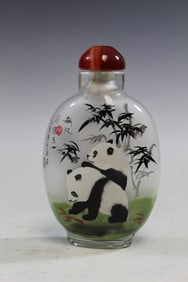 Chinese Reverse Painting Glass Snuff Bottle