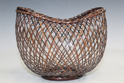 Japanese Bamboo Ikebana Basket