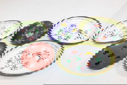 Five Chinese Enamel Dishes