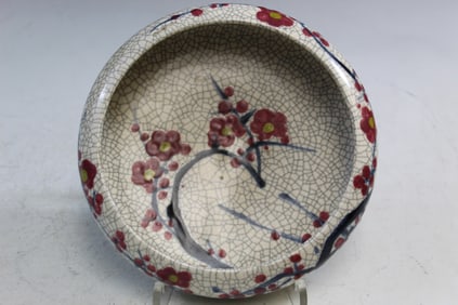 Japanese Crackle Glaze Brush Washer Bowl