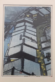 Riverside, by Kasamatsu Shiro, Japanese Woodblock Print