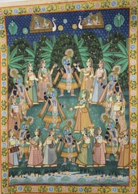 Large Indian Painting on Cloth