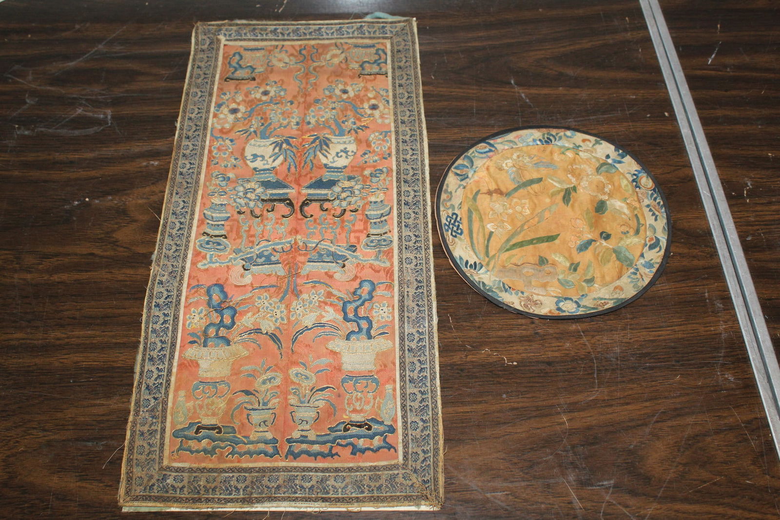 Two Chinese Silk Embroidery Pieces (1 of 8)