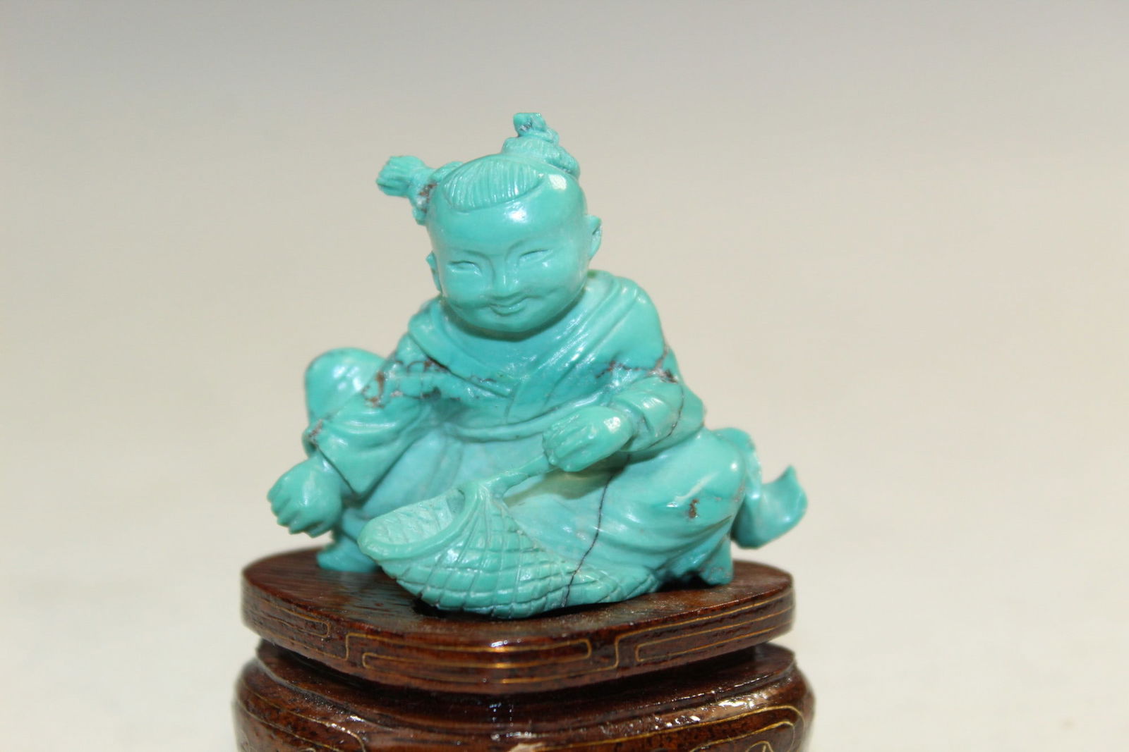 Chinese Carving of a Girl: Chinese Carving of a Girl. H 4 cm.