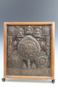 Tibetan Brass Buddhist Panel