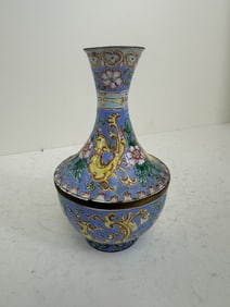 Canton enamel vase