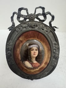 Miniature portrait painting of a lady "Cleopatra".