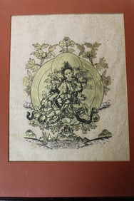 Chinese print of a Buddha