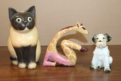 Three Porcelain Animal Figurines