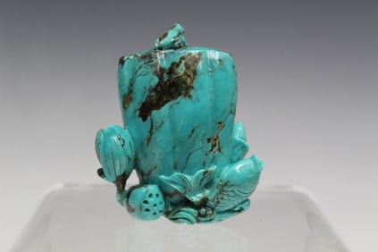 Chinese Carved Turquoise Snuff Bottle