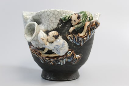 Japanese Sumida Gawa Pouring Jug
