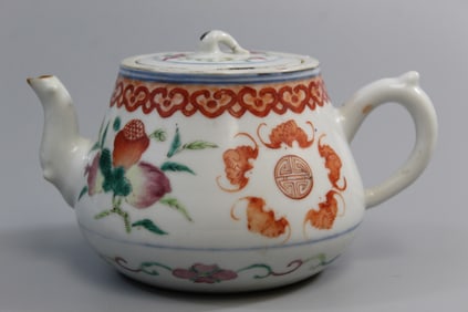 Chinese Famille Rose Porcelain Teapot