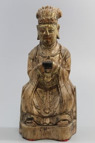 Chinese Carved Wood Statue
