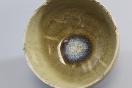 Antique Celadon Glazed Pottery Bowl