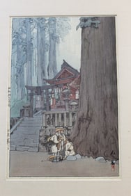 A Misty Day in Nikko, Hiroshi Yoshida (1876-1950), Japanese Woodblock Print.
