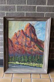 Vintage Oil on Canvas Painting, signed 1958