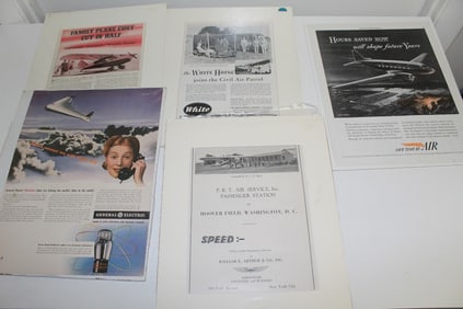 Group of Five Aviation Advertisements.