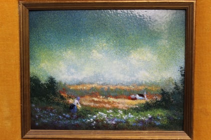 Framed Enamel Plaque