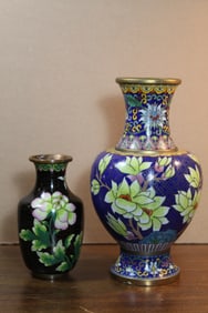 Two Chinese Cloisonne Vases