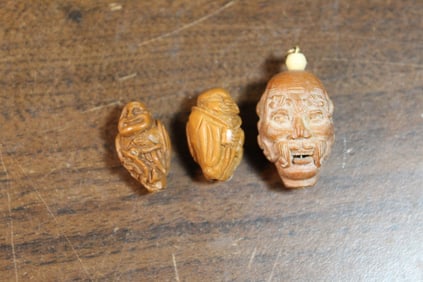 Chinese carved nuts beads