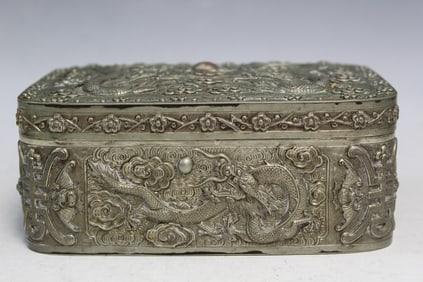 Chinese dragon metal box
