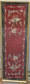 Chinese Embroidery Panel, Framed.