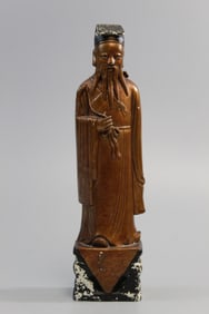Chinese Glazed Porcelain Statue of an Immoral