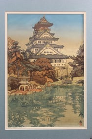 Osaka Castle, by Hiroshi Yoshida, Japanese woodblock print