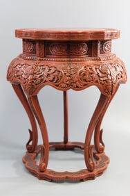 Japanese red lacquer flower stand
