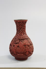 Chinese cinnabar vase