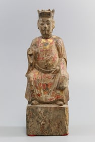 Chinese gilt wood immortal statue
