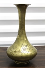 Japanese brass vase