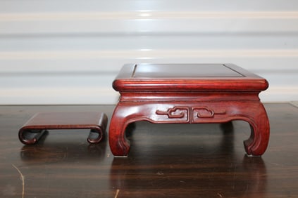 Two wood stands