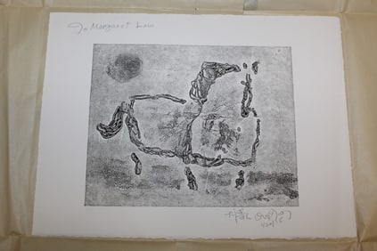 Chinese etching, signed by Da Ze Ren
