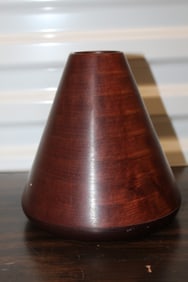 Conical purpleheart wooden cone