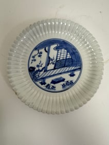 Japanese blue and white plate