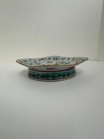 Chinese famille rose stem dish