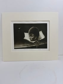 Rare Otto Neals signed limited edition Artist Proof etching, "Tropical Flower"