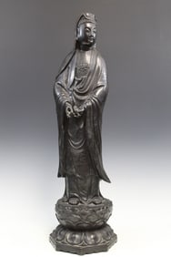 Chinese Bronze Guanyin Statue