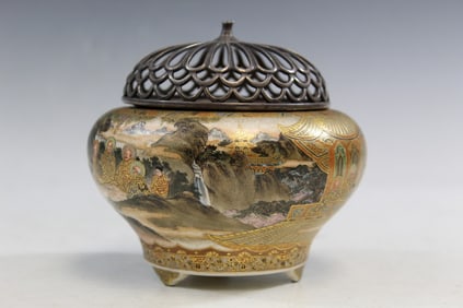 Japanese Satsuma Incense Burner.
