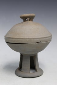 Korean Pottery Covered Bowl