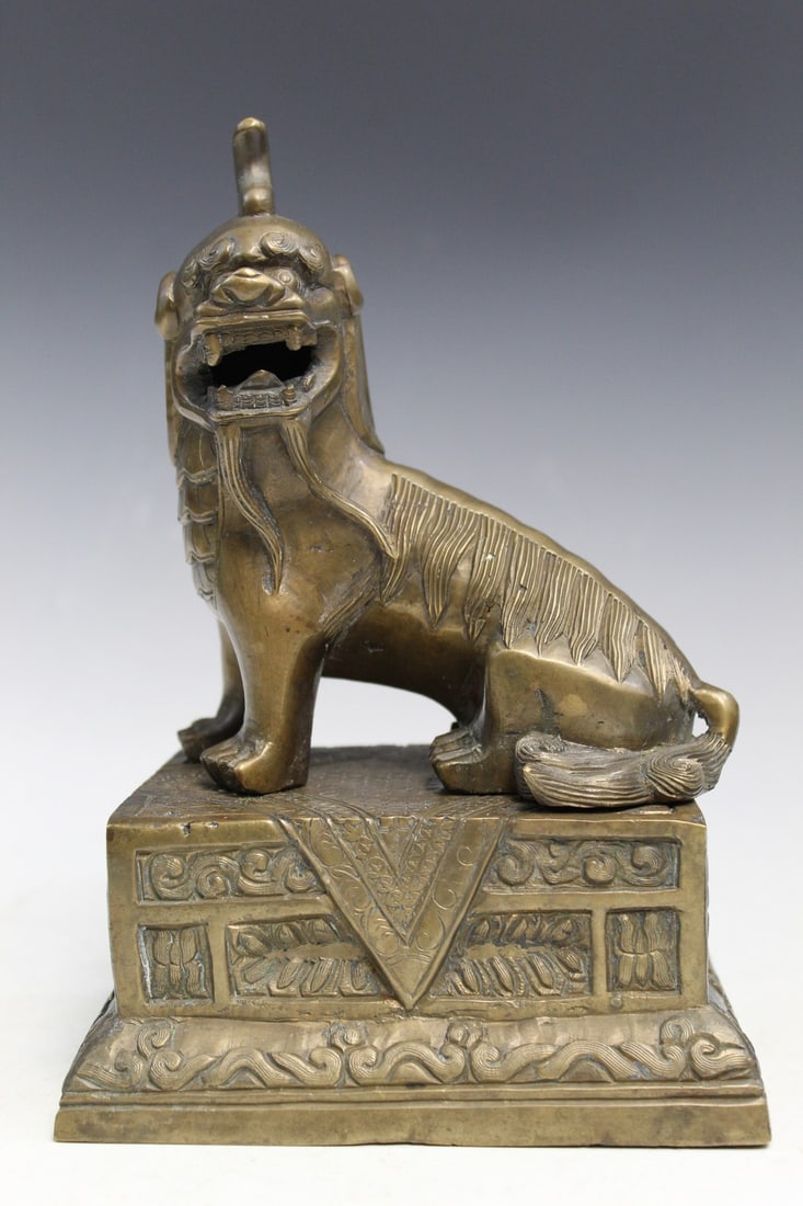 Chinese Bronze Mythical Beast Statue (1 of 9)