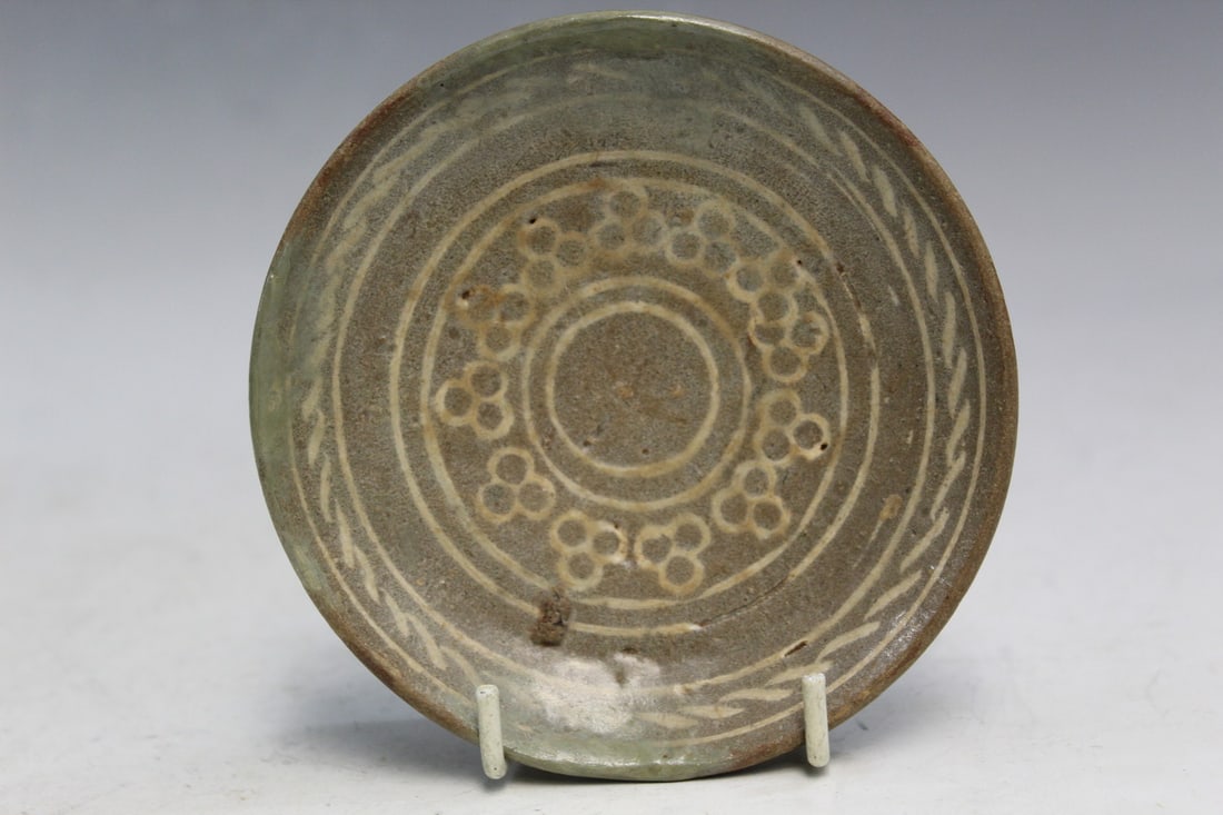 Antique Korean Celadon Pottery Dish (1 of 5)