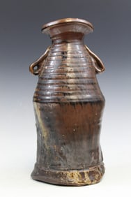 Brown Glazed Pottery Vase