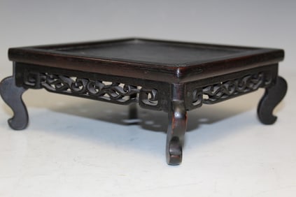 Chinese Wood Square Stand