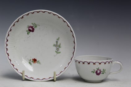 Chinese Export Porcelain Teacup and Saucer