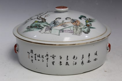 Chinese Famille Rose Porcelain Covered Bowl